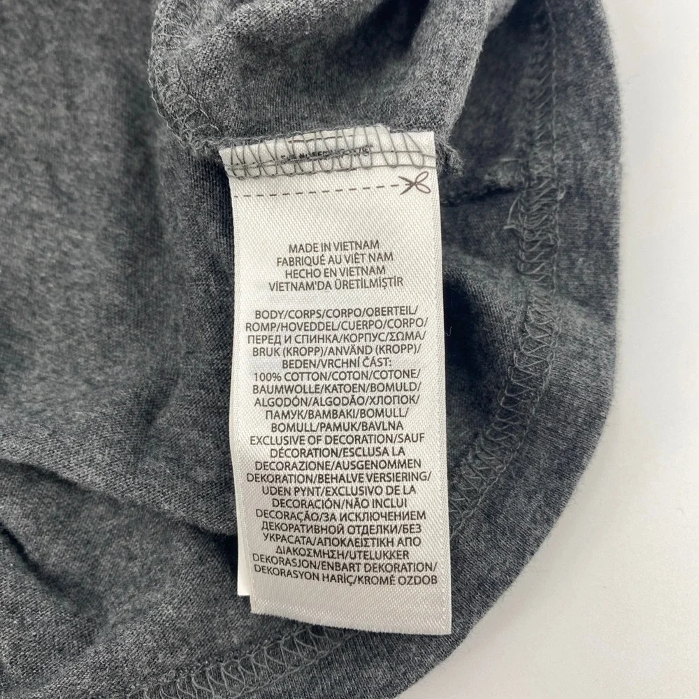 Polo Ralph Lauren Hooded T Shirt Mens Medium Gray Preppy Sporty Streetwear